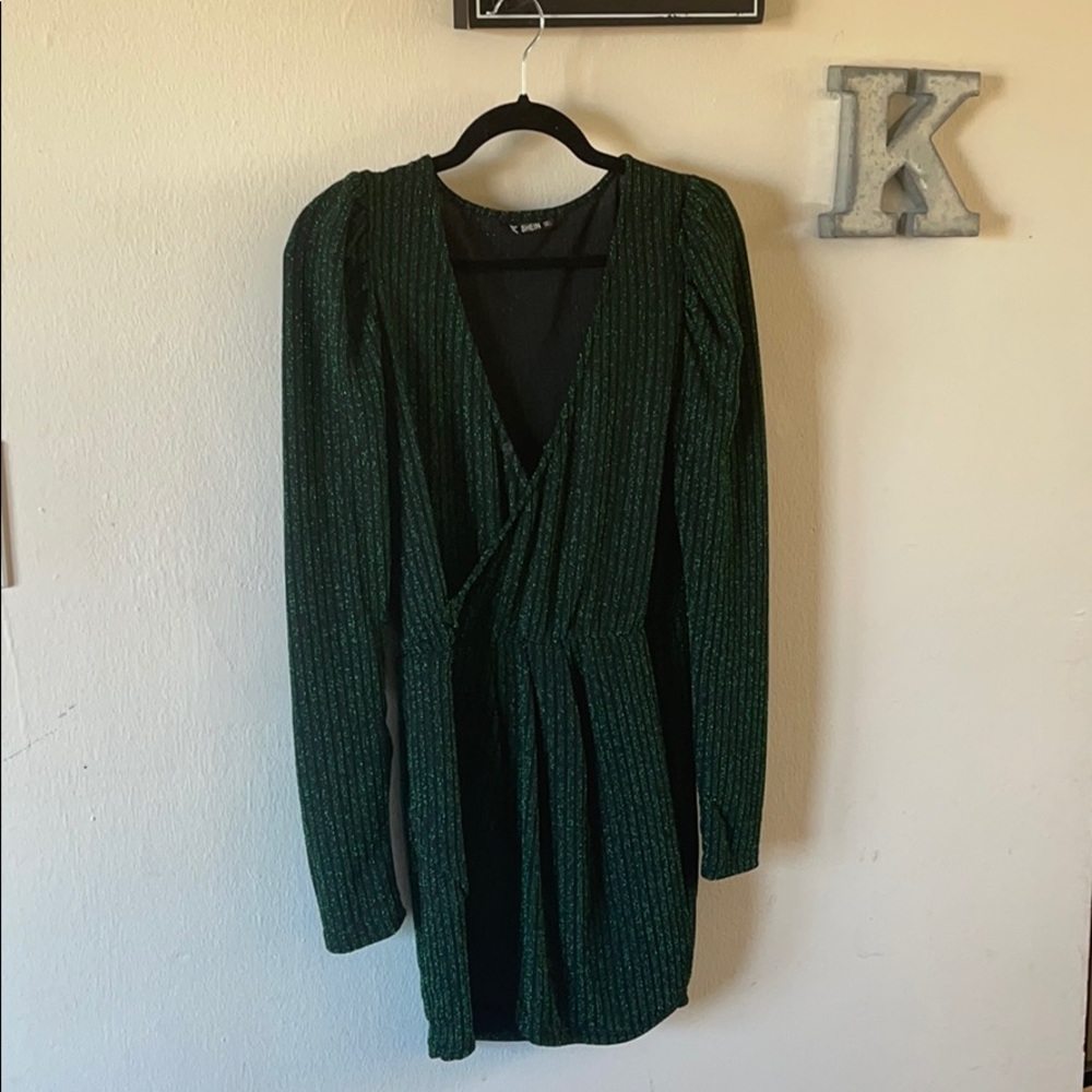 Sparkly green dress